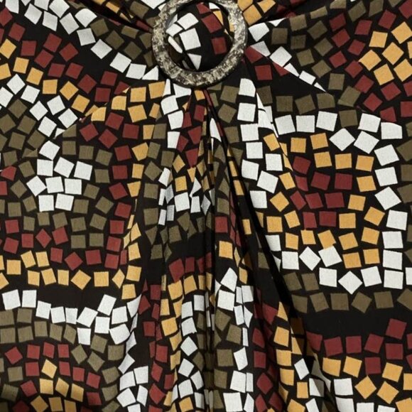 Creative Design Works Artsy Retro Geometric Print Top - Picture 4 of 9